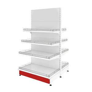 картинка Стеллаж островной торговый Купец 1200x500x1950 4 полки